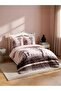 Ranforce Wood Brown Single Duvet Cover Set – 100% Cotton, Natural Wood Pattern - 2