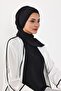 Ready-To-Wear Turban with Low-Cut Neckline and Gold Accessories, Black, Ht-11A - 4