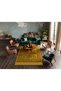 Mosso Yellow Themed Flower Detailed Flamingo Pattern Woven Base Modern Decorative Carpet Mosso192Yellow - 4
