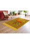 Mosso Yellow Themed Flower Detailed Flamingo Pattern Woven Base Modern Decorative Carpet Mosso192Yellow - 2