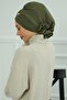 Ready-Made Turban with Accessories, Khaki Green, Ht-95 - 8