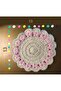 Hand-Knitted 6-Piece Heart-Patterned Daisy Cup/Cup/Mug Coaster with Basket (Coaster 13 cm) - 5