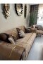 New Fashion Luxury Velvet Sponge Sofa Bed Cover (12-Piece Set 3, 3, 1, 1) Light Brown