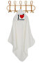 100% Cotton Newborn Baby Swaddle Embroidered Bath Towel Cream