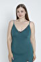 Women's Plus Size Viscose Elastane Fabric Lace Detailed Nightgown - B 18255 - 7