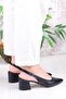 110-420 Fls Open Back Thick Heel Classic Women's Shoes - 4