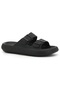 Akınal Bella Unisex Double Buckle Summer Stylish Comfortable Plartform Slippers Black - 4