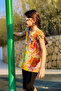 Upf50+ Sun Protection Drawstring Detailed Girl's Swimsuit Set C2504 - 2