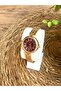 Roman Numeral Gold Inside Burgundy Women's Wristwatch - 6