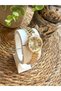 Roman Numeral Gold Inside Gold-Yellow Women's Wristwatch - 5