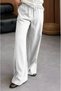 Lace-Up Elastic Waist Washable Modal Woven Palazzo Women's Trousers 4016 - 4