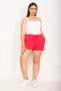 Women's Plus Size Fujya, Waist Lace Detailed Pocket Shorts 65N39053 - 3
