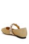 Women Diamante Brooch Glitter Ballerinas in Gold - 3