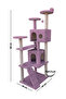 Multi-Storey Cat House and Scratching Tower Cat Play and Rest Area with Jute Drawstring Scratching Area - 5