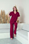Women's 100% Natural Cotton Heart Shirt Collar Short-Sleeve Pajama Set
