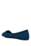 Women Navy Microfiber Casual Ballerinas - 3