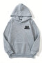 Unisex Gray Hooded Sweatshirt – the Bos, Thick Fabric with Raised Letters