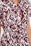 Women's Coffee Elastic Waist Patterned Short Sleeve Shirt Dress Arm-23Y001079 - 4