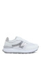 Women Chunky Anti-Skid Lace-Up Sneakers in White and Silver