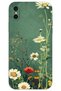 iPhone X / XS Case Hd Pattern Printed Back Cover - Green Daisy