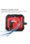 Samsung Galaxy Buds3 Case & Galaxy Buds 3 Pro Case Cover |Rugged Armor Shockproof Case -red - 5