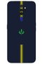 Oppo A9 2020 Case Hd Pattern Printed Back Cover - Yellow Navy Blue