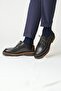 Italian Model Genuine Leather Men's Brown Orange Striped Casual Shoes - 4