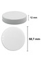 50 ml Plastic White Lid Cosmetic Jar 50 Cc Transparent Glass Cream Jar 12 Pieces - 5