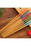 Bamboo Chopstick 10 Pieces Wooden Pattern Chinese Stick Reusable - 6