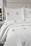 Gardenlove Embroidered Chenille 3-Piece Double Bedspread Set Cream - 2