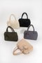 Black Women's Large Size Soft Handbag and Crossbody Shoulder Bag Width:45 Length:30 Depth:15 - 4