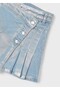Girl's Pleated Detailed Denim Skirt - 5
