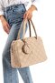 Beige Women's Large Size Soft Handbag and Crossbody Shoulder Bag Width:45 Length:30 Depth:15
