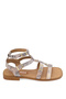 Elit Talia Women's Genuine Leather Flat Sandals Beige - 7