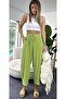 CRINKLE FABRIC HIGH WAISTED PALAZZO ELASTICATED WAIST WOMEN'S PANTS (BREEZY) - 3