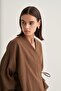 Women's Organic Cotton Short Kimono Brown - 5