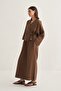 Women's Organic Cotton Short Kimono Brown - 2