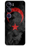 Vivo V40 Lite Case Hd Pattern Printed Back Cover - Black Flag