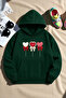Unisex Heart Lollipop Detailed Printed Oversize Sweatshirt