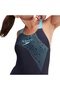 Medley Logo Women's Swimmer Swimsuit Navy-Turquoise - 6