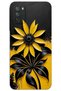Xiaomi Poco M3 Case Hd Pattern Printed Back Cover - Black Yellow Flower