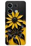 Xiaomi Redmi Note 13 Pro 5g Case Hd Pattern Printed Back Cover - Black Yellow Flower