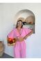 Women's Double Tie Detail Muslin Suit - 8