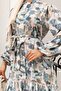 Patterned Hijab Dress Khaki 575 - 3