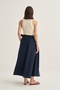 Women's Organic Cotton Asymmetrical Cut Skirt Navy Blue - 5