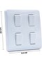 4-Gang Modern Light Switch Wall Plate, White - 5