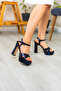 Comfortable Evening Dress Shoes with Thick Heels 13 cm