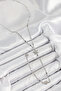 Brass Zircon Stone Star Model Silver Color Y Necklace - 2