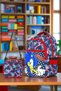 Primary School Bag Male Neon Character Nutrition Backpack Orthopedic Waterproof 3 Compartments with Water Bottle