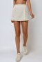 Linen Look Mini Shorts Skirt